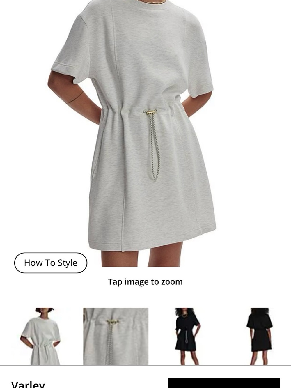 Varley DoubleSoft Maple 2.0 dresses in ivory marl colorway